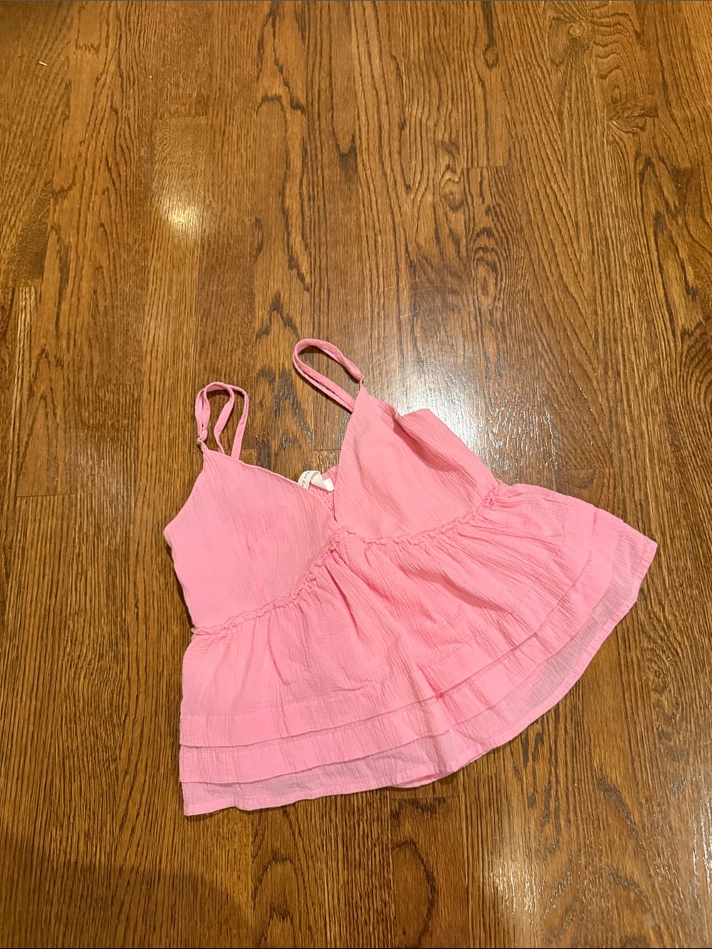 Altar’d State Pink Tiered Ruffle Camisole Top XS